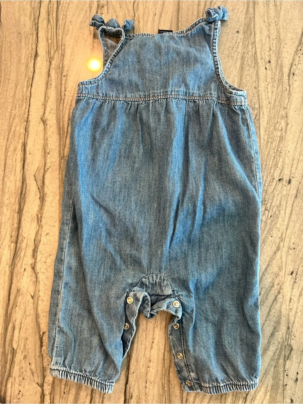 GAP Denim Romper in Medium Blue